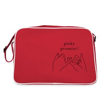 Pinky promise? - Retro Bag - red/white - Back