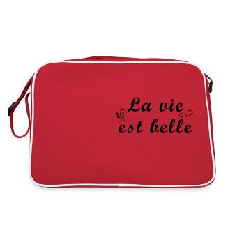 La vie est belle - Retro Bag - red/white - Back
