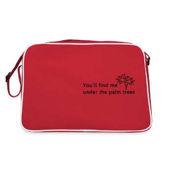 Vous me trouverez sous les palmiers - Sac Retro - rouge/blanc - Dos