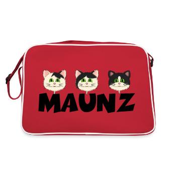 Katzen3 1 - Retro Tasche - Rot/Weiß - Hinten