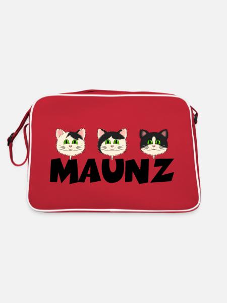 Katzen3 1 - Retro Tasche - Rot/Weiß