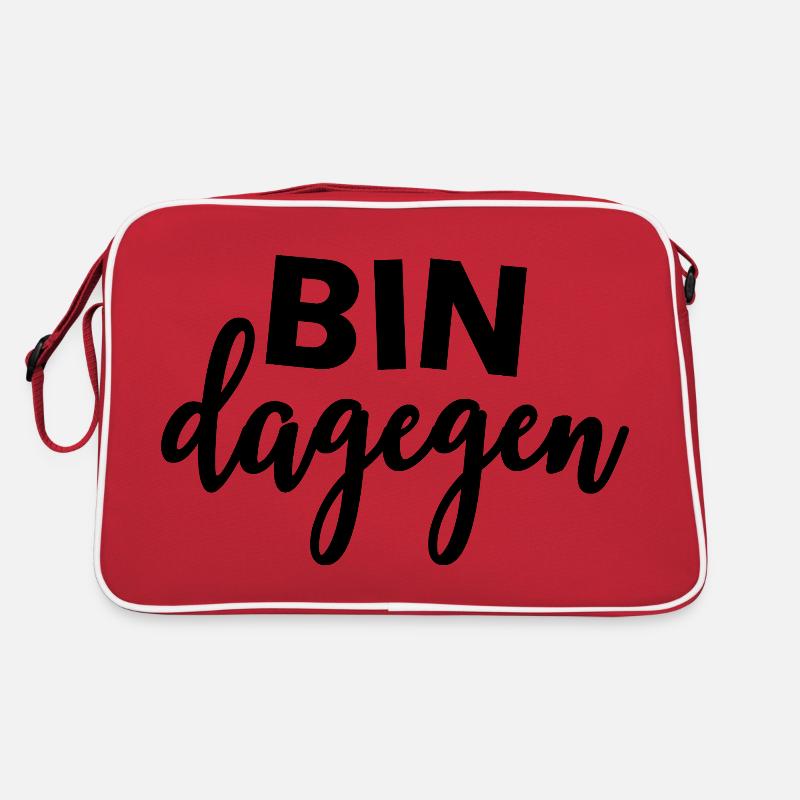 BIN DAGEGEN - Nein - Statement Retro Tasche