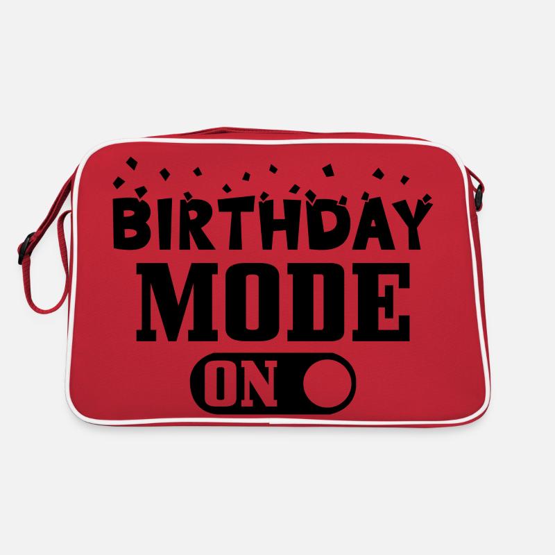 Birthday Mode on Geburtstag Modus an Retro Tasche
