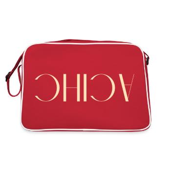 Chica, the world is upside down - Retro Bag - red/white - Back