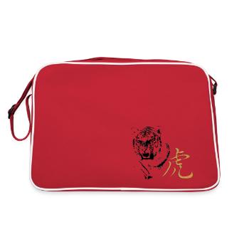 CHINESE SIGN - TIGER - Retro Bag - red/white - Back