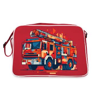 Camion de pompiers polygonal avec échelle tournante Brigade de pompiers - Sac Retro - rouge/blanc - Dos