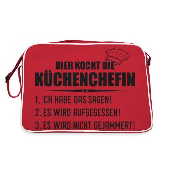 Cuisiner drôle cuisinier chef cadeau - Sac Retro - rouge/blanc - Dos