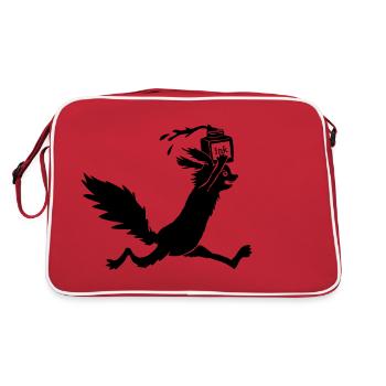 Eichhörnchen Tusche - Retro Tasche - Rot/Weiß - Hinten