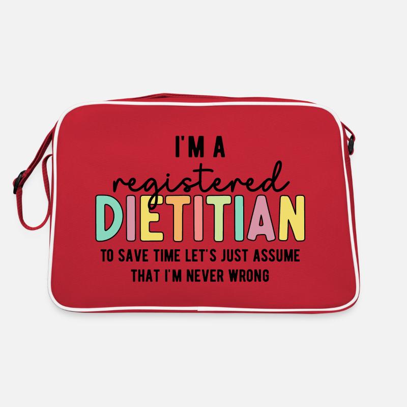 Registered Dietitian Never Wrong Funny RD Gifts Retro Bag