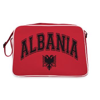 Albanien - Retro Tasche - Rot/Weiß - Hinten