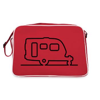 Caravan - Contour - modern shape - Retro Bag - red/white - Back
