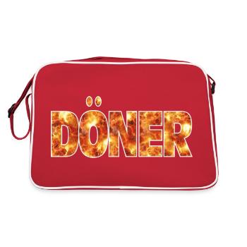Döner - Retro Tasche - Rot/Weiß - Hinten