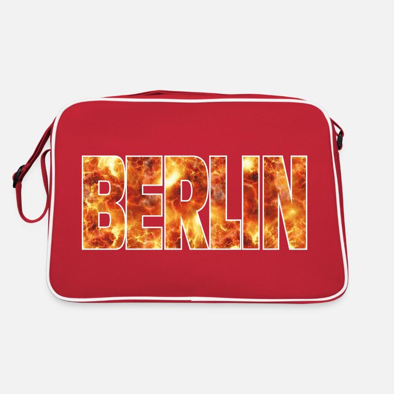 Berlin - Retro Tasche - Rot/Weiß