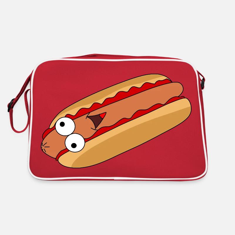 Hot dog with face Retro Bag