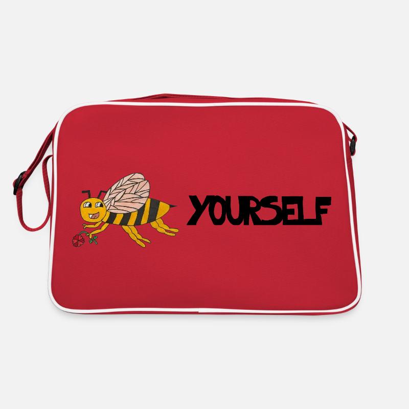 BeeYourself - Retro Tasche - Rot/Weiß