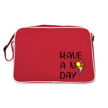 Have a nice day - lecker Schlecker - Retro Tasche - Rot/Weiß - Hinten