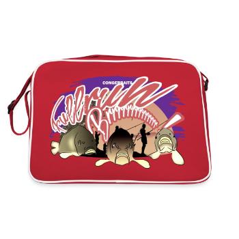 Angler Idée cadeau Carpe cool - Sac Retro - rouge/blanc - Dos