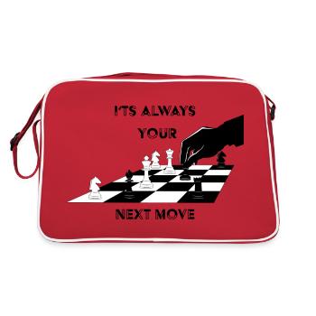 C’est toujours votre prochain coup - Philosophie des échecs - Sac Retro - rouge/blanc - Dos