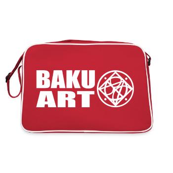 Logo White - Retro Tasche - Rot/Weiß - Hinten