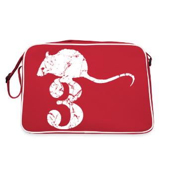 PUNKROCK rats nr. 3 - look usagé - souris - rat - Sac Retro - rouge/blanc - Dos