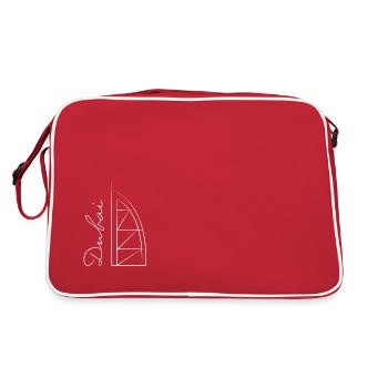 Dubai Burj al Arab - Retro Tasche - Rot/Weiß - Hinten