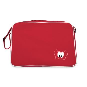 Cochon (couleur) - Sac Retro - rouge/blanc - Dos