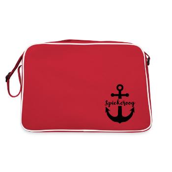 Spiekeroog Design de la mer du Nord - Sac Retro - rouge/blanc - Dos
