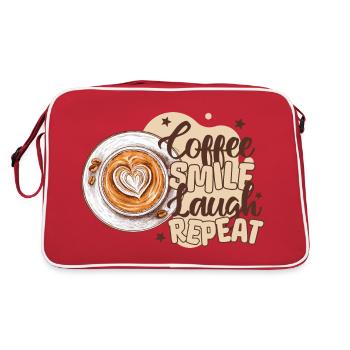 Café, Amateur De Café, Tasse À Caféine, Boisson - Sac Retro - rouge/blanc - Dos