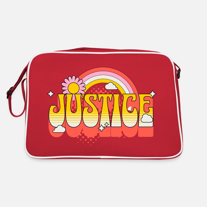Justice, Freedom, Peace, Tolerance, Love Retro Bag
