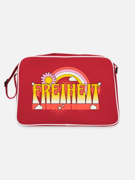 Liberté Liberté Arc-en-ciel Fleur Vintage Rétro - Sac Retro - rouge/blanc - Dos
