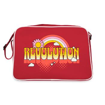 Révolution, Résistance, Liberté, Justice, Coloré - Sac Retro - rouge/blanc - Dos