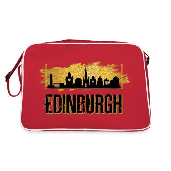 Édimbourg Écosse City Skyline Love Gold - Sac Retro - rouge/blanc - Dos
