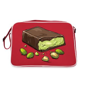 Dubai Chocolate Pistachios Pistachio Cream Chocolate - Retro Bag - red/white - Back