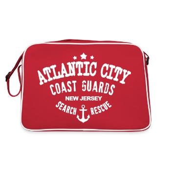 Atlantic city coast guards New Jersey - Retro Bag - red/white - Back
