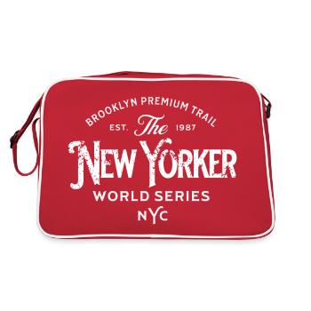 Der New Yorker Premium-Trail - Retro Tasche - Rot/Weiß - Hinten
