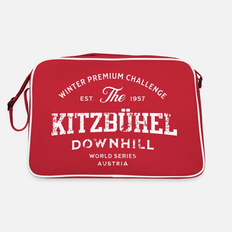 Kitzbüheler Abfahrts-WM - Retro Tasche - Rot/Weiß