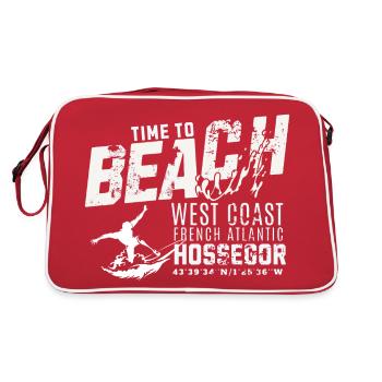 Hossegor Time to beach and surf - Sac Retro - rouge/blanc - Dos