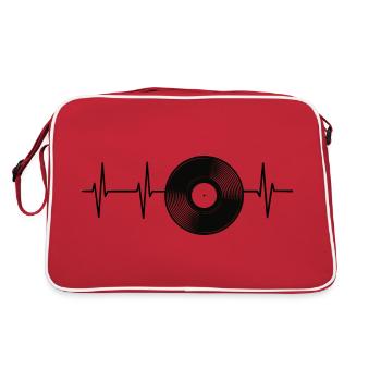 Enregistrer Herzschlag - Sac Retro - rouge/blanc - Dos