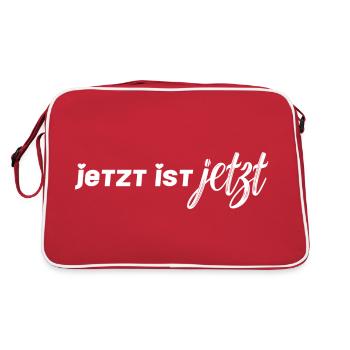jetzt ist jetzt - Retro Tasche - Rot/Weiß - Hinten