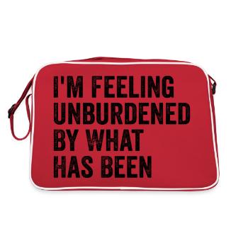 Ich fühle mich unbelastet von dem, was war - Retro Tasche - Rot/Weiß - Hinten