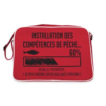 Pêche Humour Barre Progression 60% - Sac Retro - rouge/blanc - Dos