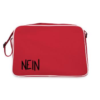 Nein! - Retro Tasche - Rot/Weiß - Hinten