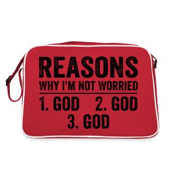 Reasons Why I'm Not Worried God - Sac Retro - rouge/blanc - Dos