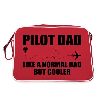 Pilot Dad, Like A Normal Dad But Cooler - Retro Bag - red/white - Back