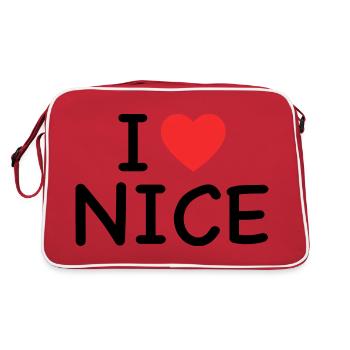I Love Nice - J'aime Nice - Retro Bag - red/white - Back