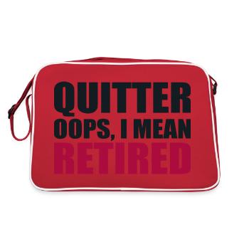 Quitting Oops I Mean Retired - Retro Bag - red/white - Back