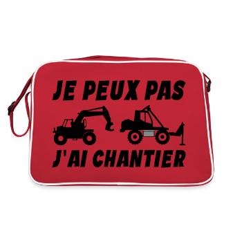 I can't I have site work - Retro Bag - red/white - Back
