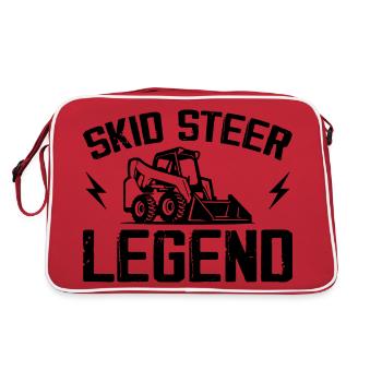 Never Underestimate An Old Man With A Skid Steer - Sac Retro - rouge/blanc - Dos