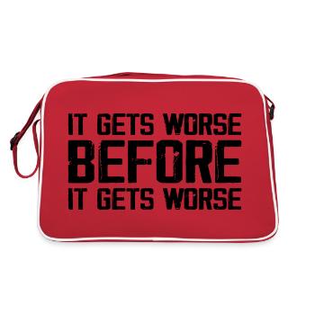 It Gets Worse Before It Gets Worse - Retro Bag - red/white - Back