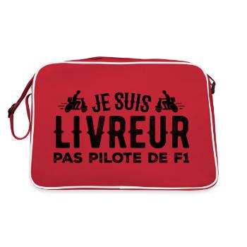 I am a delivery person not a driver - Retro Bag - red/white - Back